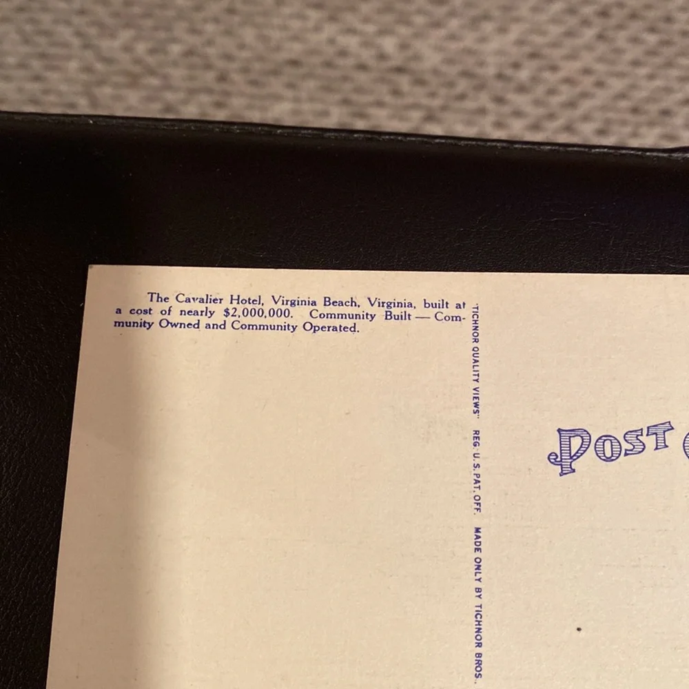 6 Beautiful vintage postcards of Virginia linen finish means from 1940’s